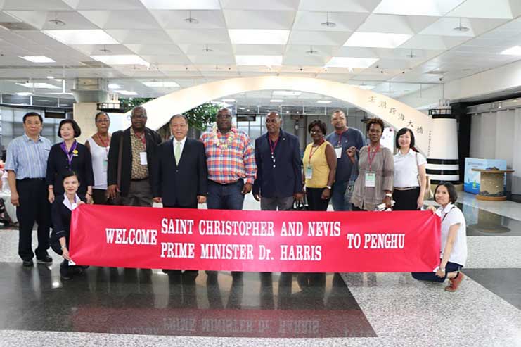 St. Kitts and Nevis delegation welcomed at Penghu Magong Airport