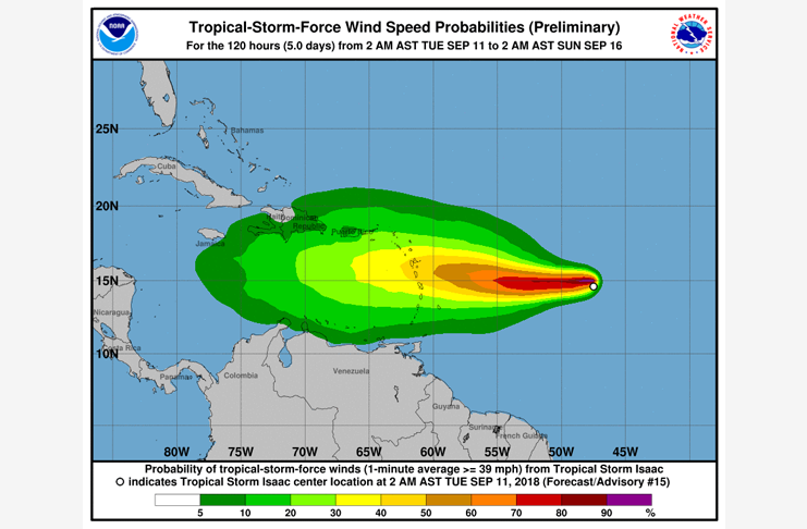 Tropical Storm Isaac Public Advisory #15