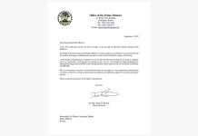 Solidarity Letter to the Prime Minister of The Bahamas