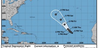 Tropical Depression Eight Public Advisory