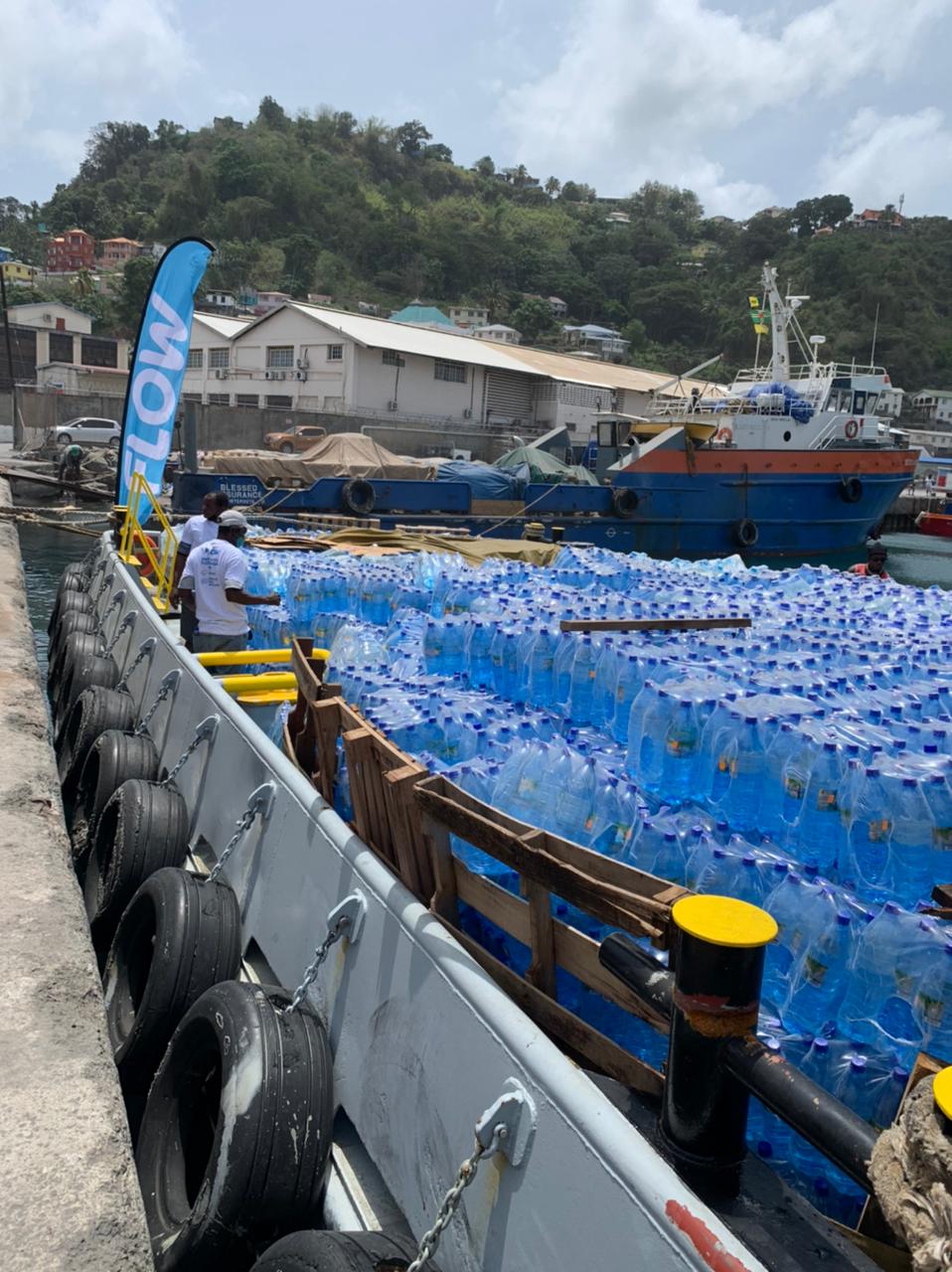 C&W relief efforts for St. Vincent and the Grenadines 2