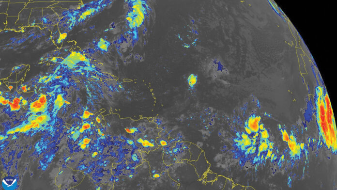 Tropical disturbance heading towards the Lesser Antilles