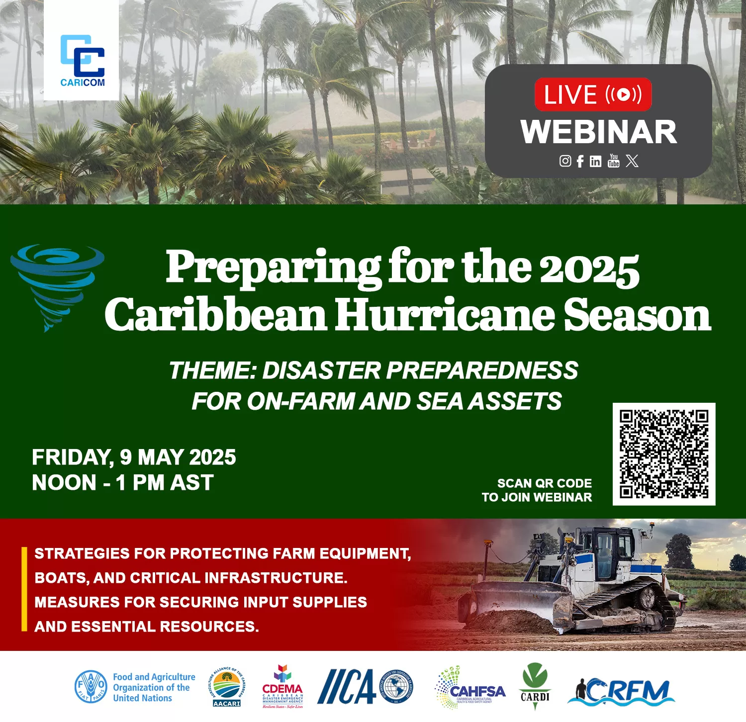 Agriculture Sector Webinar Series for 2025 hurricane season 1 Agriculture Sector Webinar Series for 2025 hurricane season